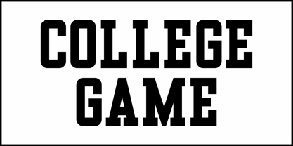 College Game JNL Font Poster 2