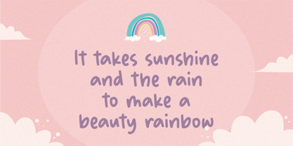 Bubble Rainbow Font Poster 4