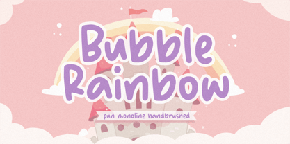 Bubble Rainbow Font Poster 1