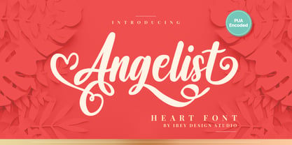 Angelist Heart Font Fuente Póster 1