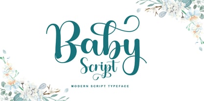 Baby Script Font Poster 1