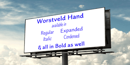 Worstveld Hand Fuente Póster 3