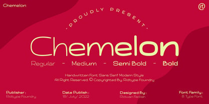 Chemelon Font Poster 2