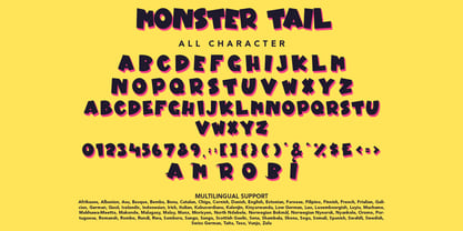 Monster Tail Font Poster 8