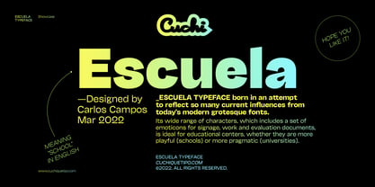 Escuela Font Poster 1