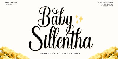 Baby Sillentha Script Fuente Póster 1