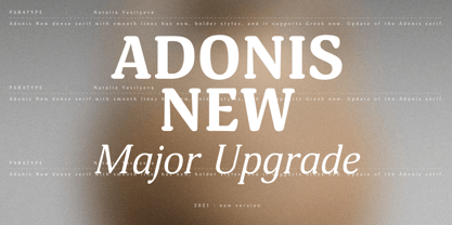 Adonis New Font Poster 2