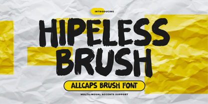 Hipeless Brush Font Poster 1