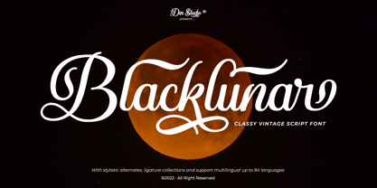 Blacklunar Font Poster 1