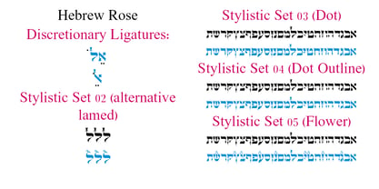 Hebrew Rose Pro Font Poster 4