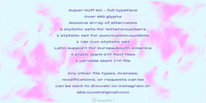 Super Puff MX Font Poster 10