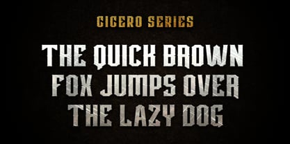 Cicero Series Font Poster 2