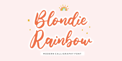 Blondie Rainbow Font Poster 7