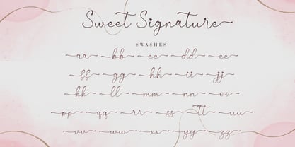 Sweet Signature Font Poster 9