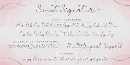 Sweet Signature Font Poster 8