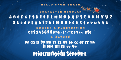 Hello Snow Swash Font Poster 7