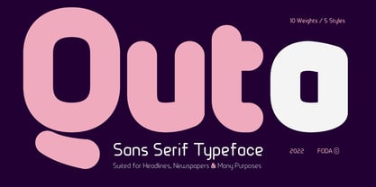 Quta Rounded Font Poster 1