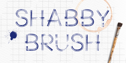 Shabby Brush Fuente Póster 1