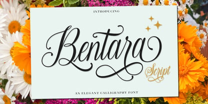 Bentara Script Font Poster 13