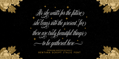 Bentara Script Font Poster 6