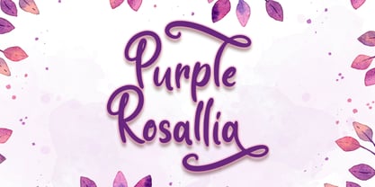 Purple Rosallia Font Poster 1