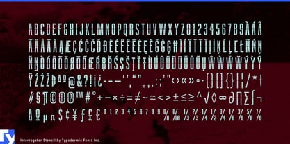 Interrogator Stencil Font Poster 7