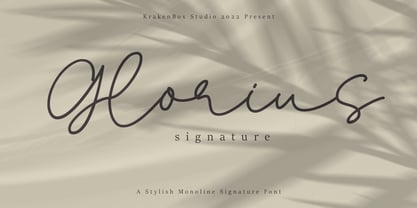 Glorius Signature Font Poster 1