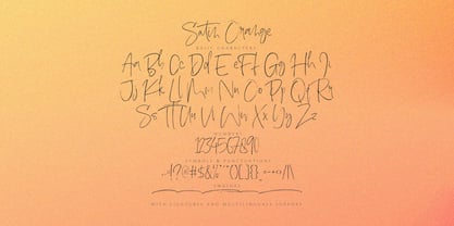 Satin Orange Font Poster 5