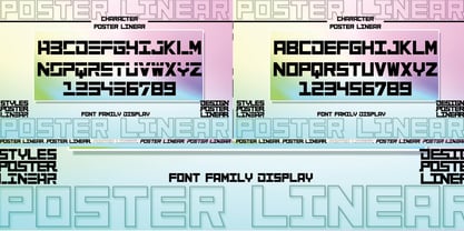 Poster Linear Font Poster 8