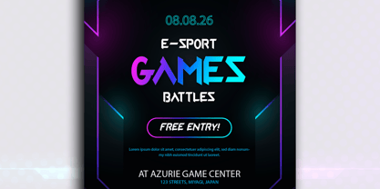 Realtime Gamer Font Poster 5