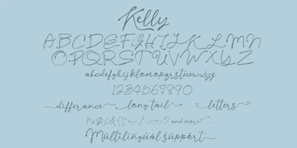 Kelly Signature Font Poster 9