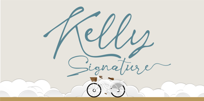 Kelly Signature Font Poster 1