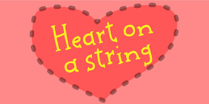 Heart on a string Font Poster 1