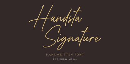 Handsta Signature Font Poster 1