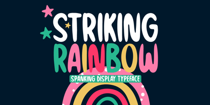 Striking Rainbow Font Poster 1