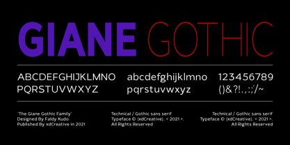 Giane Gothic sans Font Poster 3