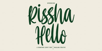 Hello Rissha Font Poster 1