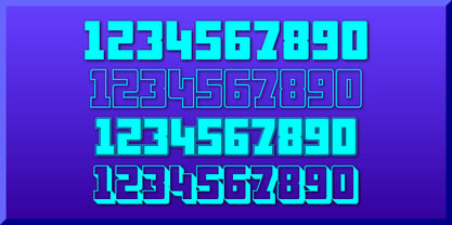 Display Digits Six Fuente Póster 5