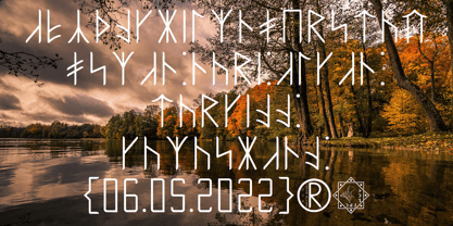 Ongunkan Slavic Runic Font Poster 2