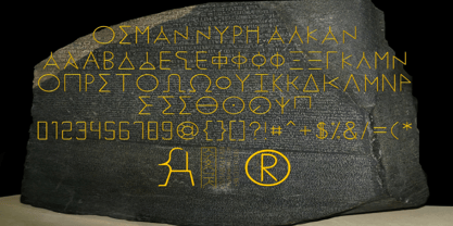 Ongunkan Rosetta Stone Fuente Póster 2