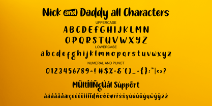 Nick and Daddy Font Poster 9