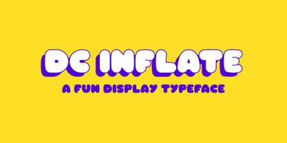 DC Inflate Font Poster 1