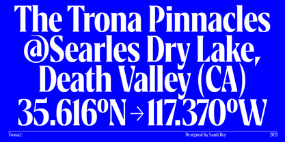 Trona Font Poster 2