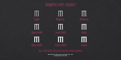 Maboth Typeface Font Poster 15