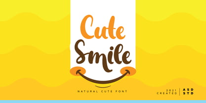 Cute Smile Font Poster 1