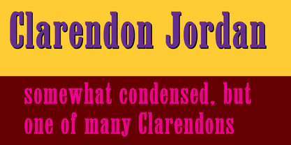 Clarendon Jordan Font Poster 4