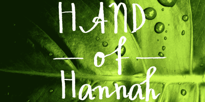 Hand of Hannah Font Poster 1