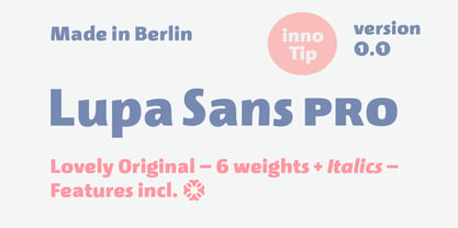 Lupa Sans Pro Font Poster 2