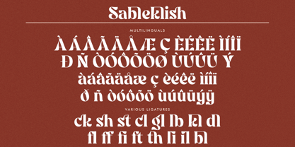 Sableklish Font Poster 9