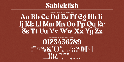 Sableklish Font Poster 8